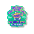 Po-Boy Club Mardi Gras Sticker